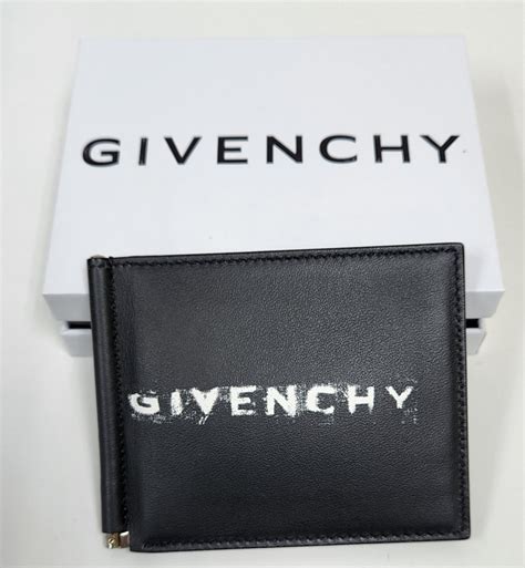 givenchy money clip leather wallet|givenchy card holder.